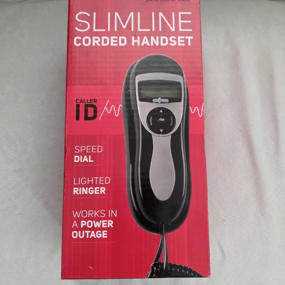 SLIMLINE CORDED HANDSET HOME PHONE